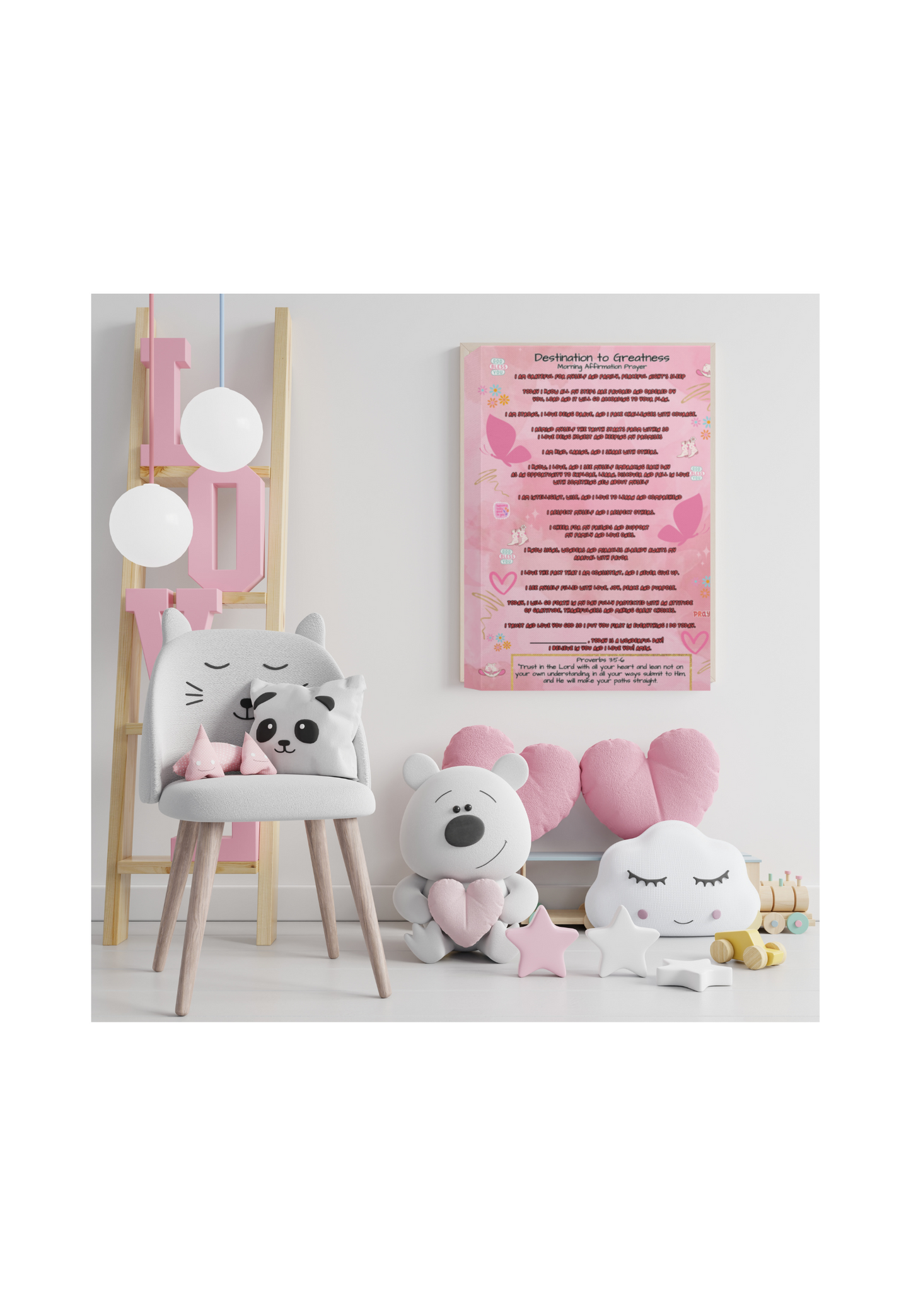 Canvas Morning Affirmation Prayer | Girls & Teens