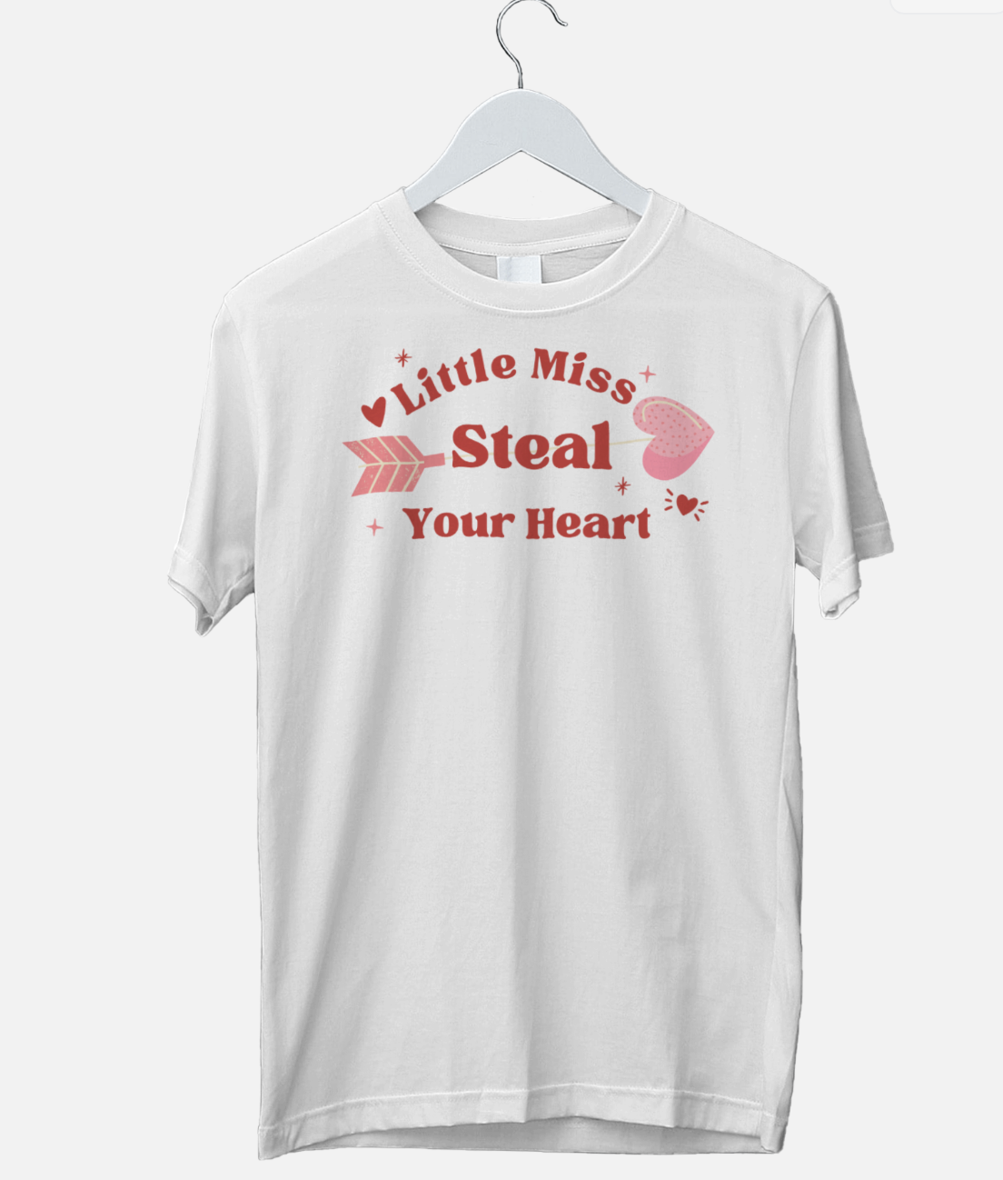 Little Miss Steal Your Heart Valentine's Day T-Shirt – Cute, Fun & Playful! ❤️ |Shirtees