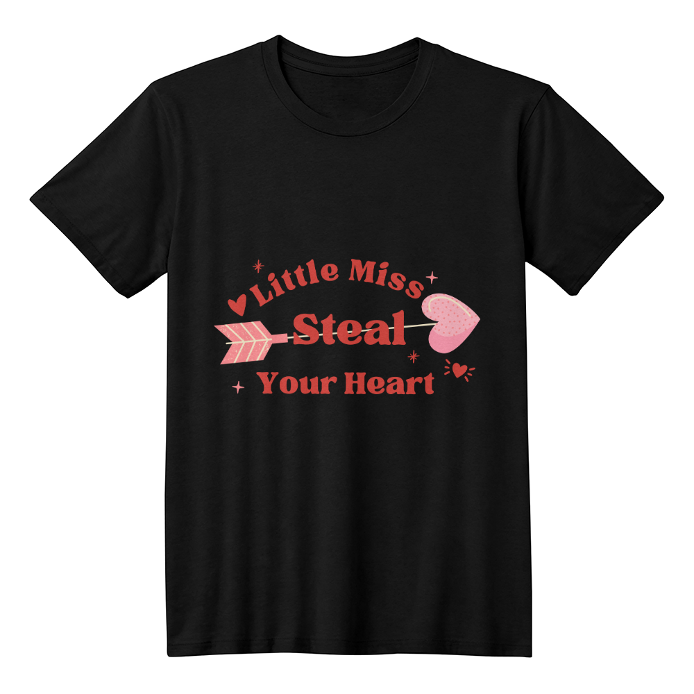 Little Miss Steal Your Heart Valentine's Day T-Shirt – Cute, Fun & Playful! ❤️ |Shirtees
