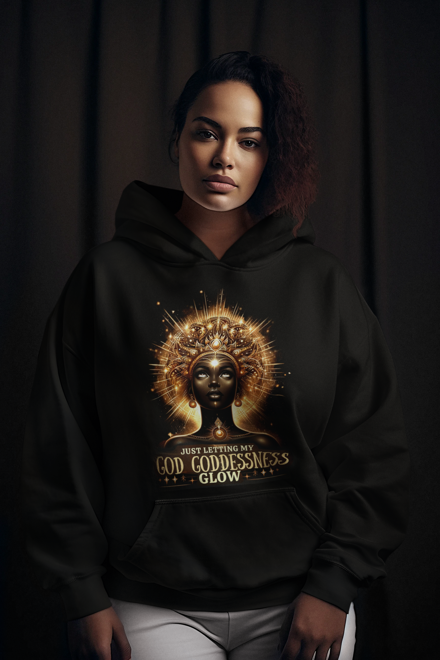 Just Letting my GOD GODDESSNESS GLOW | Pullover Fleece Hoodie