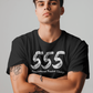 Embrace Change with the Bold 555 Angel Number T-Shirt – Manifest Your Transformation! | Black Shirtee UNISEX
