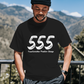 Embrace Change with the Bold 555 Angel Number T-Shirt – Manifest Your Transformation! | Black Shirtee UNISEX