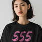 Embrace Change with the Bold 555 Angel Number T-Shirt – Manifest Your Transformation | PINK Shirtee Women