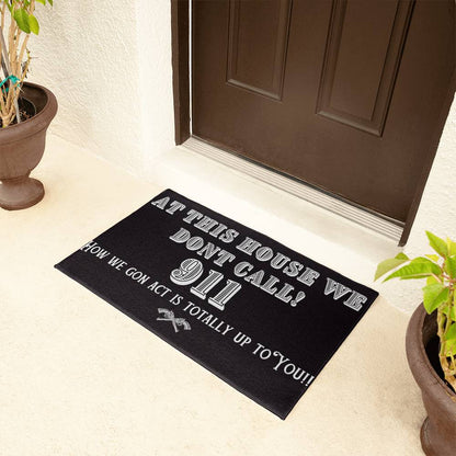 Our House, Our Rules Humor Doormat|Trending