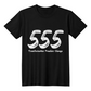 Embrace Change with the Bold 555 Angel Number T-Shirt – Manifest Your Transformation! | Black Shirtee UNISEX