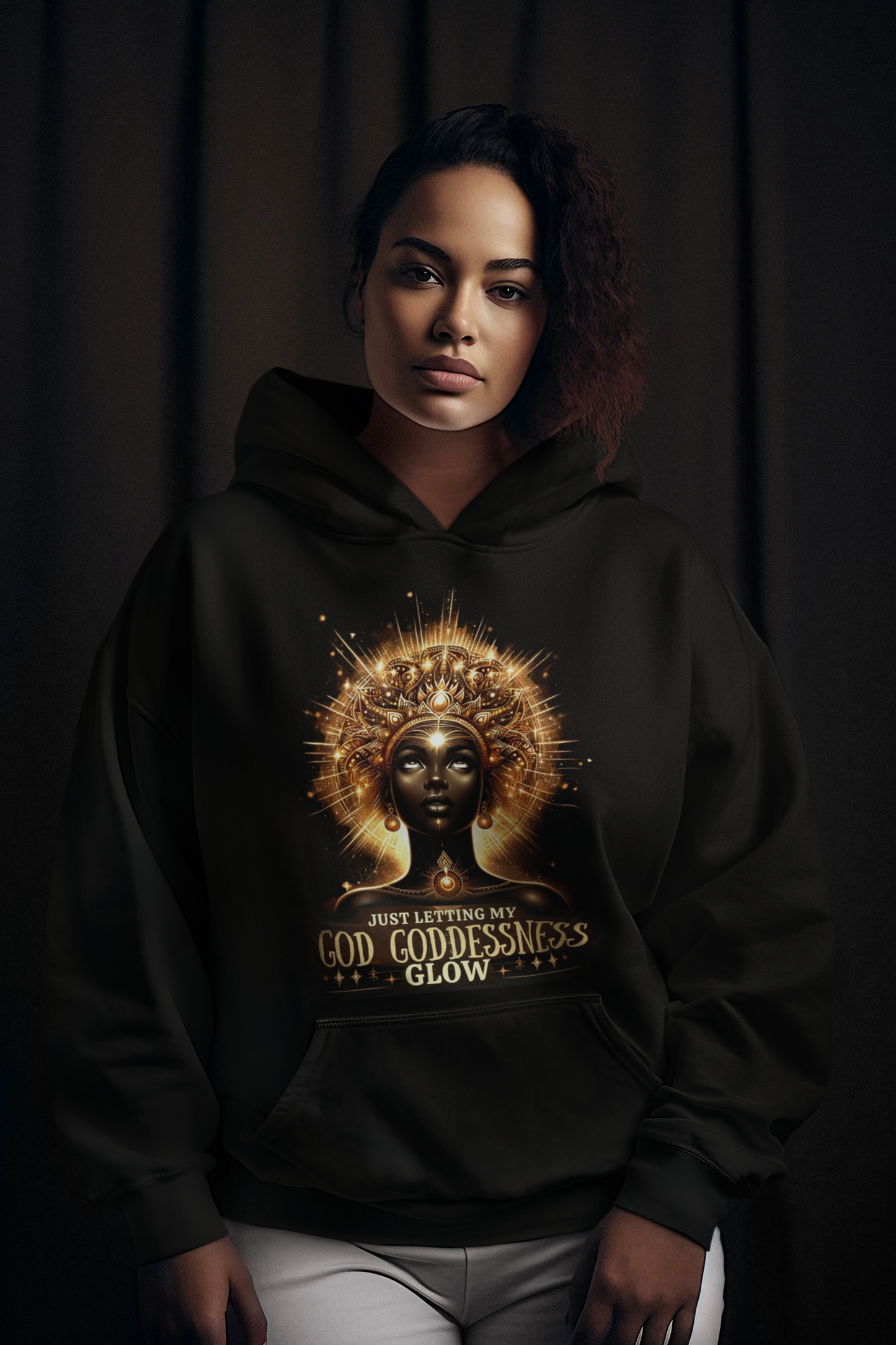 GOD GODDESSNESS GLOW Pullover Fleece Hoodie