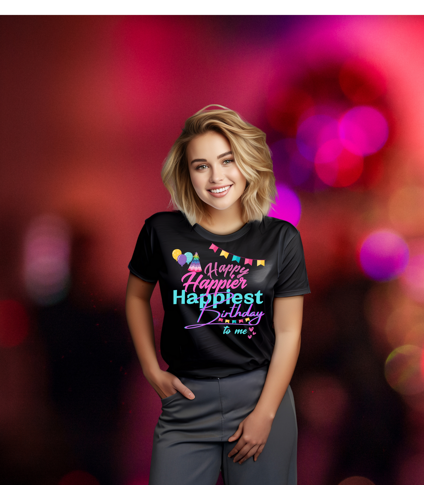 "Happy, Happier, Happiest Birthday to Me | Shirtee" 🎉✨